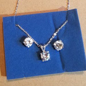 Everyday CZ Necklace and Earring Set